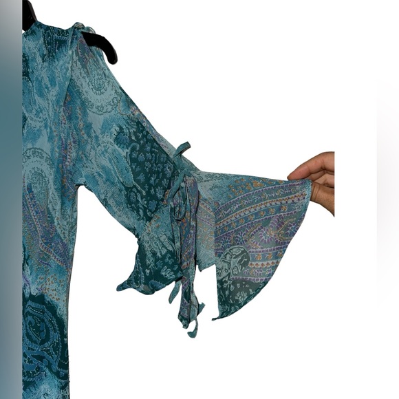 💎 NWT! Chaudry Sequin Split Sleeve Maxi Boho Dress - Picture 5 of 12